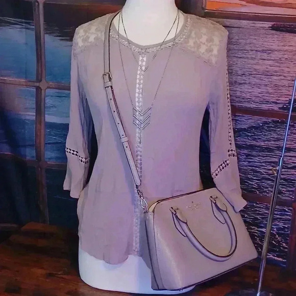 Studio jpr size medium mauve floral designer blouse - Picture 1 of 16